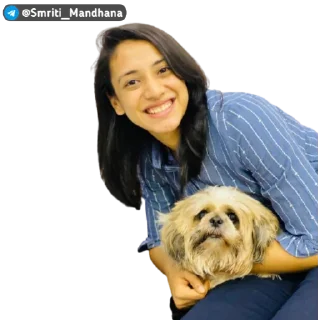 🐶 emoji @Smriti_Mandhana Pack 🏏💖 Telegram sticker 9 of 12