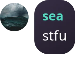 Sticker from sea