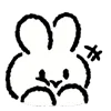 🐰 emoji ₍ 𐌏ffiᥴᥱ W᧐rκᥱr Rᥲδδiᴛ ₎ ˚₊· ♡ @mewsticks Telegram sticker 19 of 40
