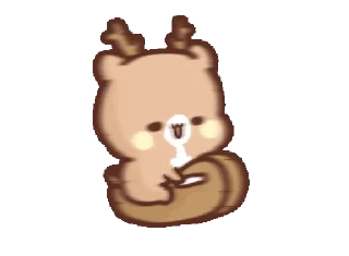 🦌 emoji Happy Deer @tikelmu Telegram sticker 6 of 9
