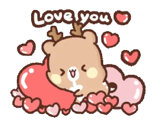 🦌 emoji Happy Deer @tikelmu Telegram sticker 7 of 9