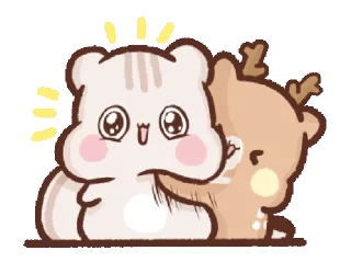 🦌 emoji Happy Deer @tikelmu Telegram sticker 8 of 9