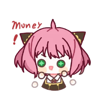 💸 emoji Anya Telegram sticker 7 of 42