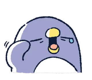 😢 emoji 胖企鵝的內心話3 Telegram sticker 16 of 40
