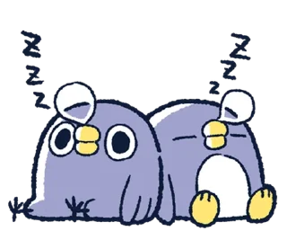 😴 emoji 胖企鵝的內心話4 Telegram sticker 20 of 40