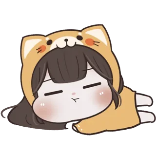 😴 emoji @waesticker Baby Chubby Girl x Meow Telegram sticker 13 of 41