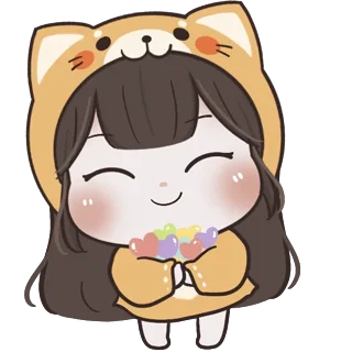 😇 emoji @waesticker Baby Chubby Girl x Meow Telegram sticker 19 of 41