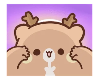 🤗 emoji SweetHouse Happy Deer 2 @waesticker Telegram sticker 18 of 25
