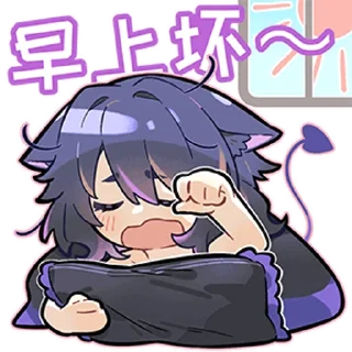 Sticker from 小恶魔黑猫 @zhaxia_cn