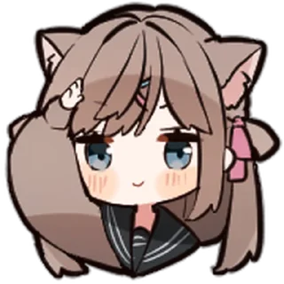 ⭐ emoji ねこみみ女子高生 @moe_sticker_bot Telegram sticker 12 of 40