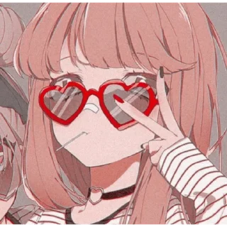 😀 emoji anime love <3q Telegram sticker 8 of 30