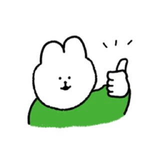 👍 emoji 토끼 Telegram sticker 13 of 16
