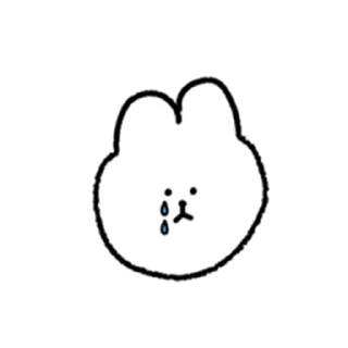 😢 emoji 토끼 Telegram sticker 8 of 16