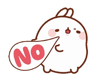 ❌ emoji @xxyuji || Molang : Happiness is here! Telegram sticker 6 of 24