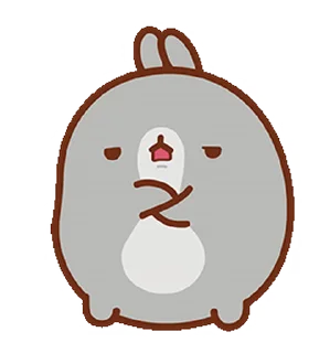 😒 emoji @xxyuji || Molang : Happiness is here! Telegram sticker 18 of 24