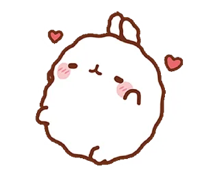 ❤️ emoji @xxyuji || Molang : Happiness is here! Telegram sticker 13 of 24