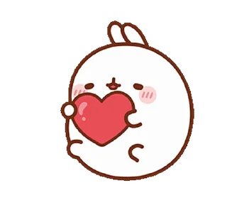 ❤️ emoji @xxyuji || Molang : Happiness is here! Telegram sticker 5 of 24