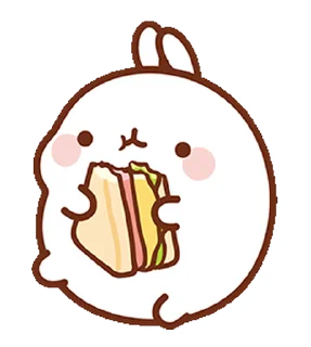 🍔 emoji @xxyuji || Molang : Happiness is here! Telegram sticker 22 of 24