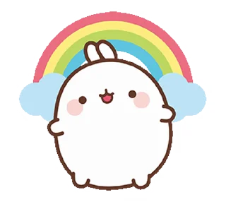 🌈 emoji @xxyuji || Molang : Happiness is here! Telegram sticker 19 of 24