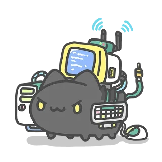 🖥 emoji 咖波 靜態 - 黑貓蟲 @Capoo_Stickers Telegram sticker 17 of 17