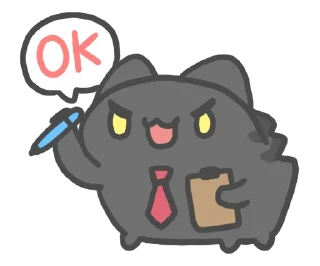 🆗 emoji 咖波 靜態 - 黑貓蟲 @Capoo_Stickers Telegram sticker 6 of 17