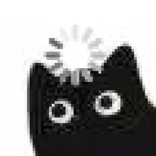 🫥 emoji 黑猫 Telegram sticker 7 of 17