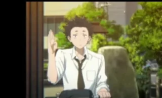 👋 emoji Silent voice @anime_stickers_channel Telegram sticker 12 of 65
