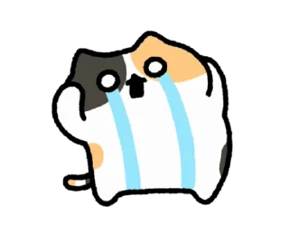 ⭐ emoji 動く！ゆるい三毛猫 @moe_sticker_bot Telegram sticker 10 of 24