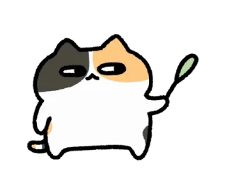 ⭐ emoji 動く！ゆるい三毛猫 @moe_sticker_bot Telegram sticker 17 of 24