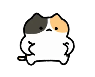 ⭐ emoji 動く！ゆるい三毛猫 @moe_sticker_bot Telegram sticker 9 of 24