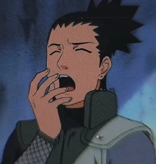 🥱 emoji ＮＡＲＵＴＯ//@ZoldyckStickers Telegram sticker 12 of 77