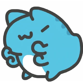 Sticker from 咖波 視像 Emoji ① @Capoo_Stickers