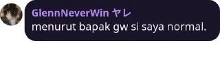 Sticker from GlennNeverWin ヤレ's pack by @CatarinaRobot
