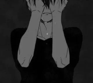 🙂 emoji Sad girl dan boy @Menhera_Kun_Miauu Telegram sticker 14 of 100