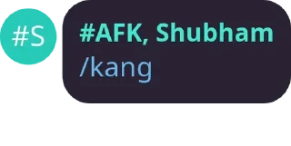 Sticker from #AFK, Shubhams kang pack