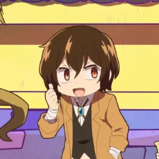 🕯 emoji ㅤㅤ 太宰 治 ⋆ @FCKMNE % Telegram sticker 6 of 115