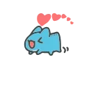 😍 emoji Capoo Telegram sticker 12 of 20