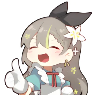 👍 emoji 明前奶绿2.0-爱丽丝 Telegram sticker 20 of 26