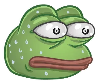 😀 emoji 绿青蛙 Telegram sticker 13 of 21