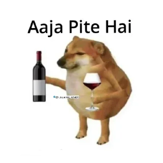 Sticker from Cheems Gaamli version @r_squared_rishabh