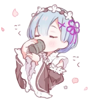 😊 emoji Re : Zero @StickersofWeeb Telegram sticker 6 of 45