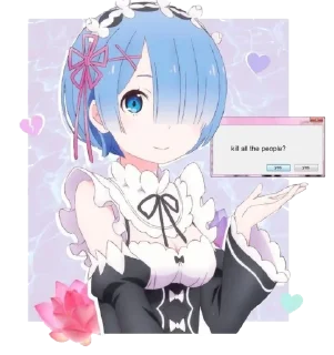 😂 emoji Re : Zero @StickersofWeeb Telegram sticker 11 of 45