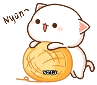 Sticker from Mochi Mochi Peach Cat by @wontae