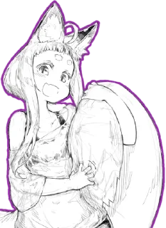 😅 emoji fox girl (jaco) @Anak_kucing_stiker Telegram sticker 6 of 45