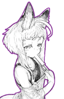 😔 emoji fox girl (jaco) @Anak_kucing_stiker Telegram sticker 5 of 45
