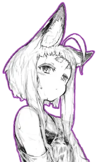 😳 emoji fox girl (jaco) @Anak_kucing_stiker Telegram sticker 4 of 45