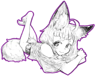 😳 emoji fox girl (jaco) @Anak_kucing_stiker Telegram sticker 22 of 45