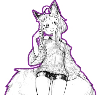 😊 emoji fox girl (jaco) @Anak_kucing_stiker Telegram sticker 18 of 45