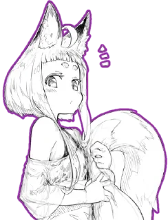 😏 emoji fox girl (jaco) @Anak_kucing_stiker Telegram sticker 7 of 45