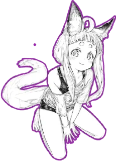 🙄 emoji fox girl (jaco) @Anak_kucing_stiker Telegram sticker 12 of 45